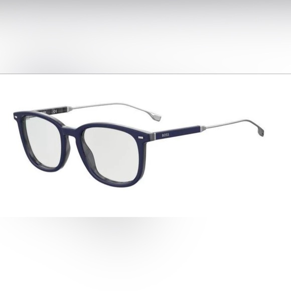 BOSS 1359/BB Blue Striped Gray Frames 52-20-145 Unisex Acetate Frames.  … - Picture 1 of 10
